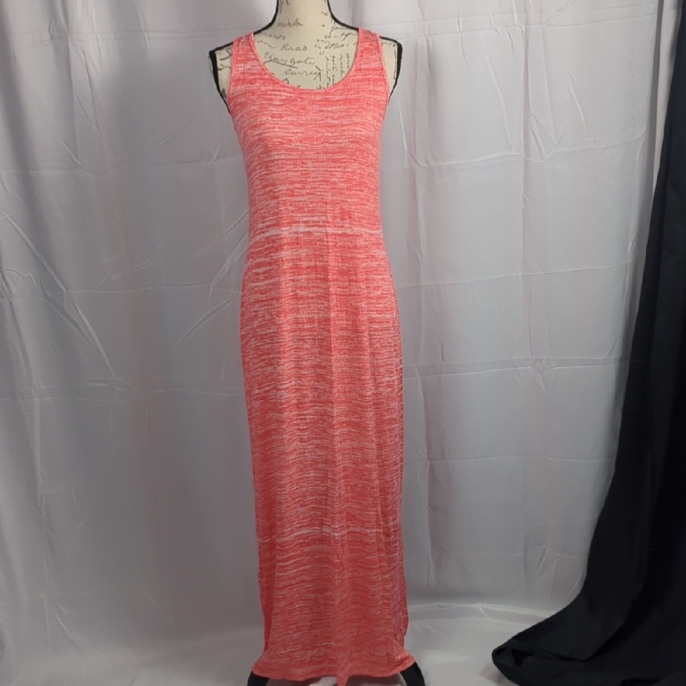 a.n.a Sleeveless Heathered Coral Maxi Dress - Picture 1 of 4